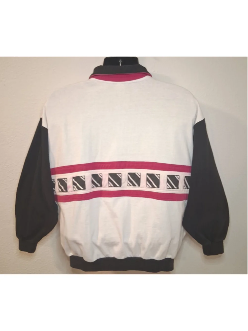 Vintage 80s 90s Adidas Men's Medium Cotton Bomber Track Jacket Colorblock *READ*
